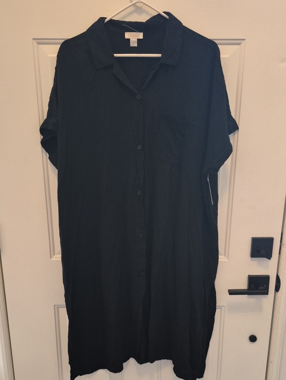 Nordstrom Black Dress Short-Sleeve Button-Down Shirt